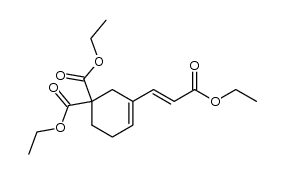 3-(3,3-Diaethoxycarbonyl-cyclohexen-1-yl-1)-propen-2-saeureaethylester Structure