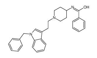 N-[1-[2-(1-benzylindol-3-yl)ethyl]piperidin-4-yl]benzamide结构式