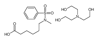 6-[methyl(phenylsulphonyl)amino]hexanoic acid, compound with 2,2',2''-nitrilotriethanol (1:1)结构式