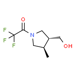3-Pyrrolidinemethanol, 4-methyl-1-(trifluoroacetyl)-, (3R,4R)-rel- (9CI) Structure