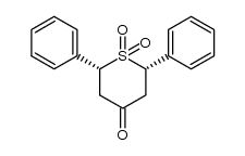 cis-2,3,5,6-Tetrahydro-2,6-diphenylthiopyran-4-one 1,1-dioxide结构式