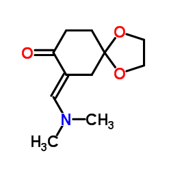 (7E)-7-[(Dimethylamino)methylene]-1,4-dioxaspiro[4.5]decan-8-one结构式