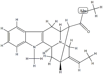 1-Methylsarpagane-17-oic acid methyl ester结构式