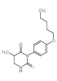 4(1H)-Pyrimidinone,tetrahydro-5-methyl-3-[4-(pentyloxy)phenyl]-2-thioxo- Structure