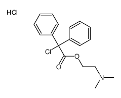 Benzeneacetic acid, α-chloro-α-phenyl-, 2-(dimethylamino)ethyl ester, hydrochloride结构式