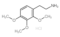 Benzeneethanamine,2,3,4-trimethoxy-, hydrochloride (1:1)结构式