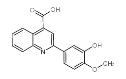 2-(3-HYDROXY-4-METHOXYPHENYL)QUINOLINE-4-CARBOXYLICACID structure
