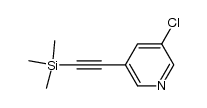 3-chloro-5-[(trimethylsilyl)ethynyl]pyridine Structure