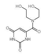 4-Pyrimidinecarboxamide,1,2,3,6-tetrahydro-N,N-bis(2-hydroxyethyl)-2,6-dioxo-结构式