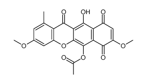 (11-hydroxy-3,8-dimethoxy-1-methyl-7,10,12-trioxobenzo[b]xanthen-6-yl) acetate结构式