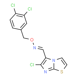 6-CHLOROIMIDAZO[2,1-B][1,3]THIAZOLE-5-CARBALDEHYDE O-(3,4-DICHLOROBENZYL)OXIME结构式