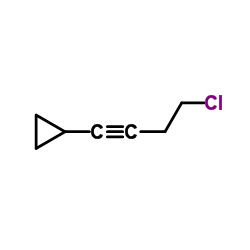Cyclopropane, (4-chloro-1-butynyl)- (9CI) structure
