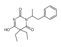 5,5-diethyl-1-(1-phenylpropan-2-yl)-1,3-diazinane-2,4,6-trione结构式