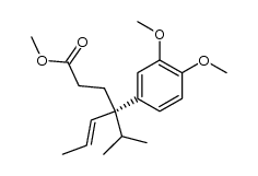 methyl (5E,4R)-(-)-4-(3,4-dimethoxyphenyl)-4-isopropylhept-5-enoate Structure