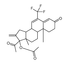 [(8R,9S,10R,13S,14S,17R)-17-acetyl-10,13-dimethyl-16-methylidene-3-oxo-6-(trifluoromethyl)-1,2,8,9,11,12,14,15-octahydrocyclopenta[a]phenanthren-17-yl] acetate结构式