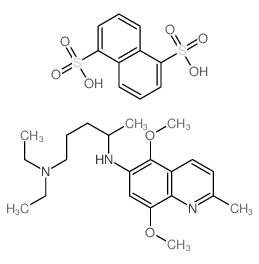 N-(5,8-dimethoxy-2-methyl-quinolin-6-yl)-N,N-diethyl-pentane-1,4-diamine; naphthalene-1,5-disulfonic acid Structure