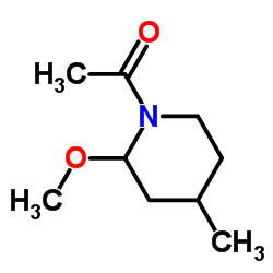 Piperidine, 1-acetyl-2-methoxy-4-methyl- (9CI) Structure