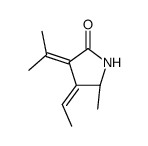 2-Pyrrolidinone,4-ethylidene-5-methyl-3-(1-methylethylidene)-,(Z)-(9CI) Structure