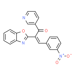 (Z)-2-(benzo[d]oxazol-2-yl)-3-(3-nitrophenyl)-1-(pyridin-3-yl)prop-2-en-1-one picture