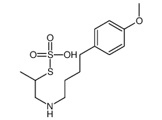 Ethanethiol, 2-(4-(p-methoxyphenyl)butyl)amino-1-methyl-, hydrogen thi osulfate结构式