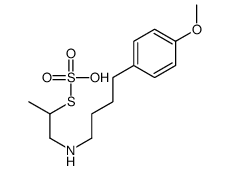 Ethanethiol, 2-(4-(p-methoxyphenyl)butyl)amino-1-methyl-, hydrogen thi osulfate structure