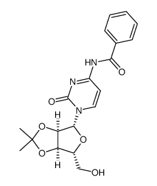 4-N-benzoyl-2',3'-O-isopropylidenecytidine结构式