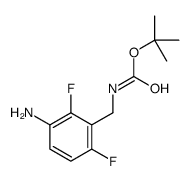 tert-butyl N-[(3-amino-2,6-difluorophenyl)methyl]carbamate结构式