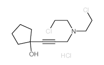 1-[3-[bis(2-chloroethyl)amino]prop-1-ynyl]cyclopentan-1-ol hydrochloride结构式