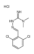 2-[(E)-(2,6-dichlorophenyl)methylideneamino]-1,1-dimethylguanidine,hydrochloride Structure