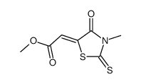 (3-methyl-4-oxo-2-thioxo-thiazolidin-5-ylidene)-acetic acid methyl ester结构式