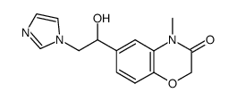 6-[1-hydroxy-2-(1H-1-imidazolyl)ethyl]-4-methyl-3,4-dihydro-2H-1,4-benzoxazin-3-one Structure