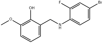 2-{[(4-bromo-2-fluorophenyl)amino]methyl}-6-methoxyphenol Structure