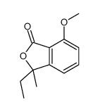 3-ethyl-7-methoxy-3-methyl-2-benzofuran-1-one结构式