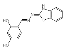 Benzaldehyde,2,4-dihydroxy-, 2-(2-benzothiazolyl)hydrazone结构式