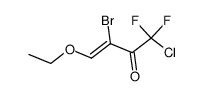 (Z)-3-bromo-1-chloro-4-ethoxy-1,1-difluorobut-3-en-2-one结构式