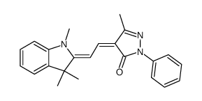 4-[(1,3-dihydro-1,3,3-trimethyl-2H-indol-2-ylidene)ethylidene]-2,4-dihydro-5-methyl-2-phenyl-3H-pyrazol-3-one结构式