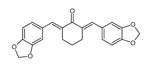 2,6-bis((benzo[d][1,3]dioxol-5-yl)methylene)cyclohexanone结构式