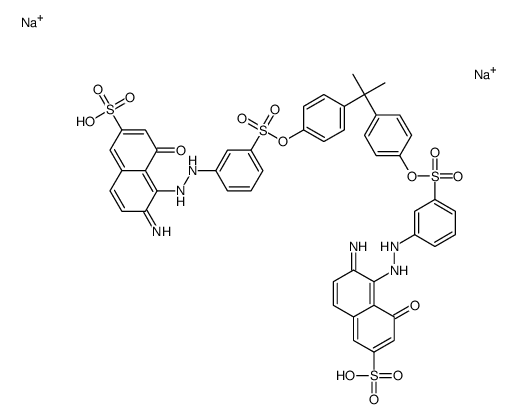 disodium 5,5'-[(1-methylethylidene)bis(4,1-phenyleneoxysulphonyl-2,1-phenyleneazo)]bis[6-amino-4-hydroxynaphthalene-2-sulphonate] Structure