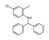 4-chloro-N-(diphenylmethyl)-2-iodoaniline结构式