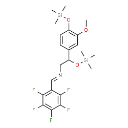 N-[2-Trimethylsilyloxy-2-(3-methoxy-4-trimethylsilyloxyphenyl)ethyl](pentafluorophenyl)methanimine Structure