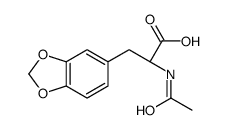 (2R)-2-acetamido-3-(1,3-benzodioxol-5-yl)propanoic acid Structure