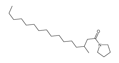 1-(3-Methylpalmitoyl)pyrrolidine结构式