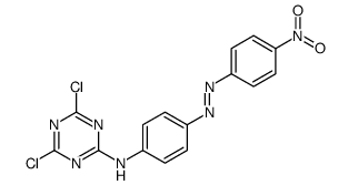4,6-dichloro-N-[4-[(4-nitrophenyl)diazenyl]phenyl]-1,3,5-triazin-2-amine Structure