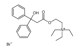 triethyl-[2-(3-hydroxy-3,3-diphenylpropanoyl)oxyethyl]azanium,bromide Structure