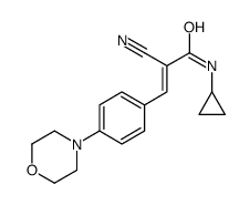 2-cyano-N-cyclopropyl-3-(4-morpholin-4-ylphenyl)prop-2-enamide Structure