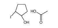 acetic acid,(1R,2R)-2-iodocyclopentan-1-ol结构式