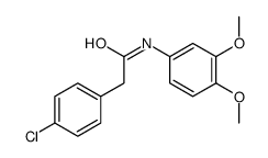 2-(4-chlorophenyl)-N-(3,4-dimethoxyphenyl)acetamide结构式
