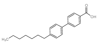 4-(4'-n-heptylphenyl)benzoic acid structure