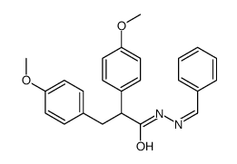 N-[(E)-benzylideneamino]-2,3-bis(4-methoxyphenyl)propanamide结构式