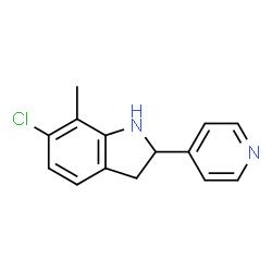 1H-Indole,6-chloro-2,3-dihydro-7-methyl-2-(4-pyridinyl)-(9CI)结构式